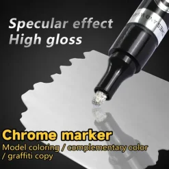 1pc Silver/Gole/Copper/Bronze Red Chrome Marker Mirror Reflective Paint Pen,4 Styles Available,Perfect For Easter Decoration,Perfect For Easter Decoration