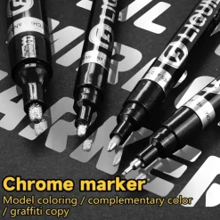 1pc Silver/Gole/Copper/Bronze Red Chrome Marker Mirror Reflective Paint Pen,4 Styles Available,Perfect For Easter Decoration,Perfect For Easter Decoration