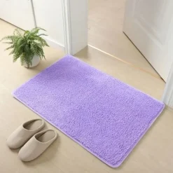 1pc Soft And Comfortable Thick Plush Bath Mat Non-slip For Bathroom, Bedroom, Living Room, Water Absorption And Anti-Slip Design Fall Decor