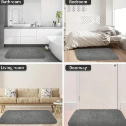 1pc Soft And Comfortable Thick Plush Bath Mat Non-slip For Bathroom, Bedroom, Living Room, Water Absorption And Anti-Slip Design Fall Decor