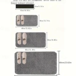 1pc Soft And Comfortable Thick Plush Bath Mat Non-slip For Bathroom, Bedroom, Living Room, Water Absorption And Anti-Slip Design Fall Decor