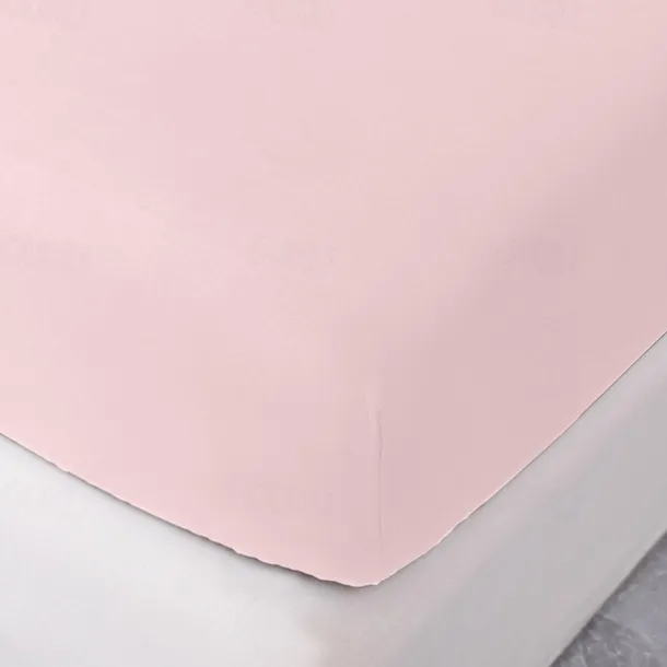 1pc Solid Colored Bedding Fitted Sheet Only(no Pillowcases) Elastic Band Around Mattress Easy Care