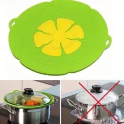 1pc, Spill Stopper Lid (27.94cm), Boil Over Silicone Lids, Microwave Splatter Cover, Silicone Pot Cover, Kitchen Gadgets, Kitchen Stuff, Kitchen Accessories, Home Kitchen Items