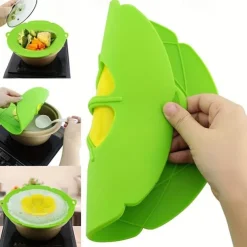 1pc, Spill Stopper Lid (27.94cm), Boil Over Silicone Lids, Microwave Splatter Cover, Silicone Pot Cover, Kitchen Gadgets, Kitchen Stuff, Kitchen Accessories, Home Kitchen Items