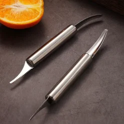 1Pc Stainless Steel Camping Multi-Tool - Peeler, Bottle Opener & Knife for Outdoor Cooking & Hiking