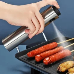 1pc Stainless Steel Olive Oil Sprayer: The Perfect Kitchen Tool for Air Frying, Barbecuing, and More!