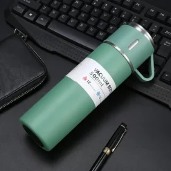 1pc Stainless Steel Thermal Mug Gift Set, Stainless Steel Tea Mug, Double Wall Stainless Steel Water Tumbler For Car