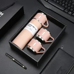 1pc Stainless Steel Thermal Mug Gift Set, Stainless Steel Tea Mug, Double Wall Stainless Steel Water Tumbler For Car