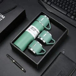 1pc Stainless Steel Thermal Mug Gift Set, Stainless Steel Tea Mug, Double Wall Stainless Steel Water Tumbler For Car