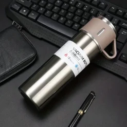 1pc Stainless Steel Thermal Mug Gift Set, Stainless Steel Tea Mug, Double Wall Stainless Steel Water Tumbler For Car