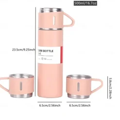 1pc Stainless Steel Thermal Mug Gift Set, Stainless Steel Tea Mug, Double Wall Stainless Steel Water Tumbler For Car