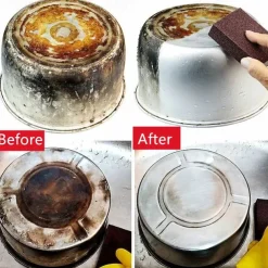 4Pc Strong Decontamination New Diamond Sand Kitchen Brush Sponge Descaling Brush Hot Sale Magic Pan Pot Brush Kitchen Clean Tools