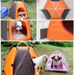 1pc Sun Shade Dog Tent - Outdoor Pet Shelter for Small & Medium Dogs - UV Protection & Portable