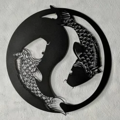 1pc Tai Chi Metal Wall Art Outdoor Decor Rust Proof Wall Sculpture Ideal For Garden, Home, Farmhouse, Patio And Bedroom