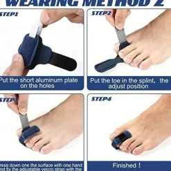 1pc Toe Splint Toe Straightener For Hammer Toe Corrector For Women Toe Brace Hammertoe Splint Toe Wrap Toe Covers Broken Toe Support