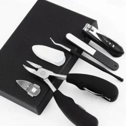 5pc Toenail Clippers, Medical Grade Toe Nail Trimmer, Nail Clippers for Thick Nails or Ingrown Toenail Tool, Stainless Steel Sharp Pedicure Toe Nail Clippers Adult, with Easy-to-Grip Rubber Handle