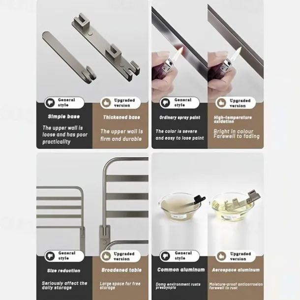 1pc Towel Rack For Bathroom, Folding Multi-layer Towel Bar, Wall Mounted Towel Holder, Bathroom Towel Hanger With Hook, Bathroom Storage And Organization, Bathroom Accessories