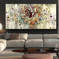 1pc Tree Of Life By Gustav Klimt Landscape Wall Art Canvas Scandinavian Posters And Prints Modern Wall Art Picture For Living Room No Frame