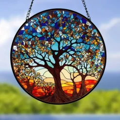 1pc Tree Of Life Wall Hanging Suncatcher for Home and Garden Decor - Perfect for Home Decor