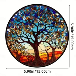 1pc Tree Of Life Wall Hanging Suncatcher for Home and Garden Decor - Perfect for Home Decor
