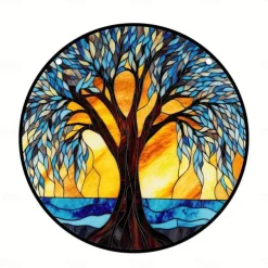 1pc Tree Of Life Wall Hanging Suncatcher for Home and Garden Decor - Perfect for Home Decor