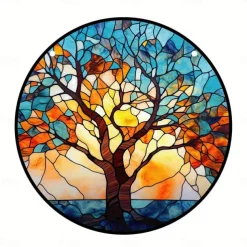 1pc Tree Of Life Wall Hanging Suncatcher for Home and Garden Decor - Perfect for Home Decor