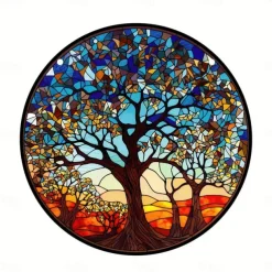 1pc Tree Of Life Wall Hanging Suncatcher for Home and Garden Decor - Perfect for Home Decor