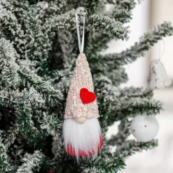 1pc Valentine Day Gnome Ornament, Faceless Doll and Rudolph Figurine Hanging Decoration, Romantic Valentine Day Decor