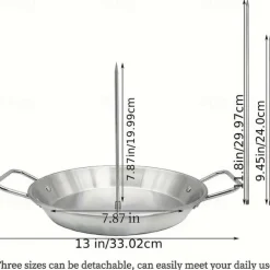 1pc, Vertical Skewer For Barbecue Grill, Vertical Skewer Stand For Grill, BBQ Skewer Stand, Brazilian Vertical Spit Stand With 3 Removable Rods, Suitable For Oven Barbecue, Home, RV, BBQ Accessories,