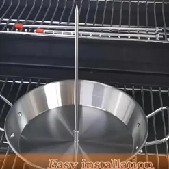 1pc, Vertical Skewer For Barbecue Grill, Vertical Skewer Stand For Grill, BBQ Skewer Stand, Brazilian Vertical Spit Stand With 3 Removable Rods, Suitable For Oven Barbecue, Home, RV, BBQ Accessories,