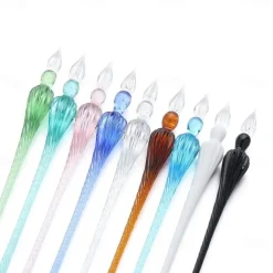 1pc Vintage Glass Dip Dipping Pen Art Painting Supplies Filling Ink Signature Calligraphy Fountain Pen