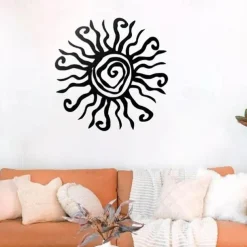 1pc Wacky Sun Metal Wall Art Outdoor Decor 11 Inch Rust Proof Wall Sculpture Ideal For Garden, Home, Farmhouse, Patio And Bedroom