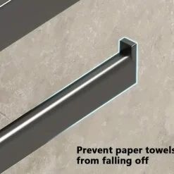 1pc Wall Mounted Toilet Paper Storage Rack & Mobile Phone Holder Self Adhesive Toilet Paper Holder With Phone Shelf Upgrade YourBathroom With Rustproof And Bathroom Washroom Black Tissue Rack