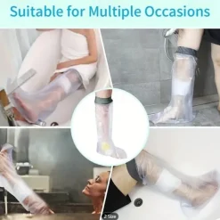 1pc Waterproof Leg Foot Cast Cover Shower Bath Adult, Reusable Watertight Seal Cast Shower Cover Leg To Keep Dry, Bandage Cast Leg Foot Ankle, No On Skin