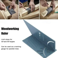 1pc Wood Working Ruler, 3D Mitre Angle Measuring Gauge, Square Size Measure Tool