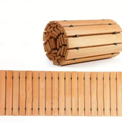 1pc Wooden Garden Pathway - 8ft, Non-Slip, Handmade, Decorative Walkway for Outdoor Patios, Gardens, Yards, Beach Boardwalks, Weddings & Parties, Christmas, Thanksgiving, Valentine'S Day