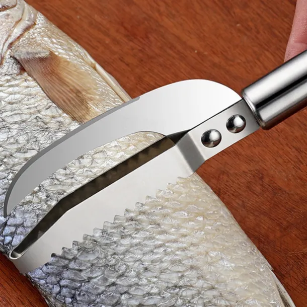 1PC/3PCS Stainless Steel Shrimp Deveiner & Fish Scaler - 2-in-1 Outdoor Seafood Cleaning Tool for BBQ
