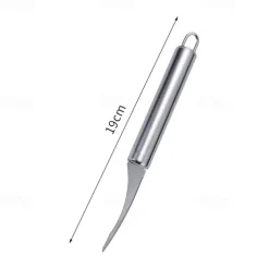 1PC/3PCS Stainless Steel Shrimp Deveiner & Fish Scaler - 2-in-1 Outdoor Seafood Cleaning Tool for BBQ