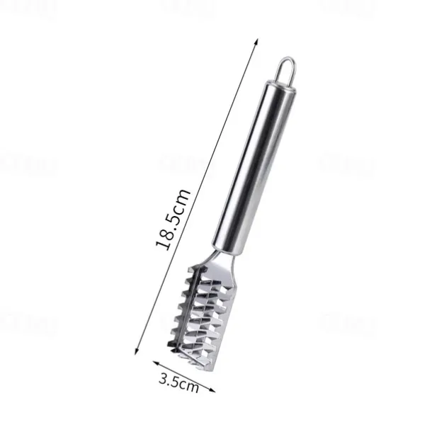 1PC/3PCS Stainless Steel Shrimp Deveiner & Fish Scaler - 2-in-1 Outdoor Seafood Cleaning Tool for BBQ