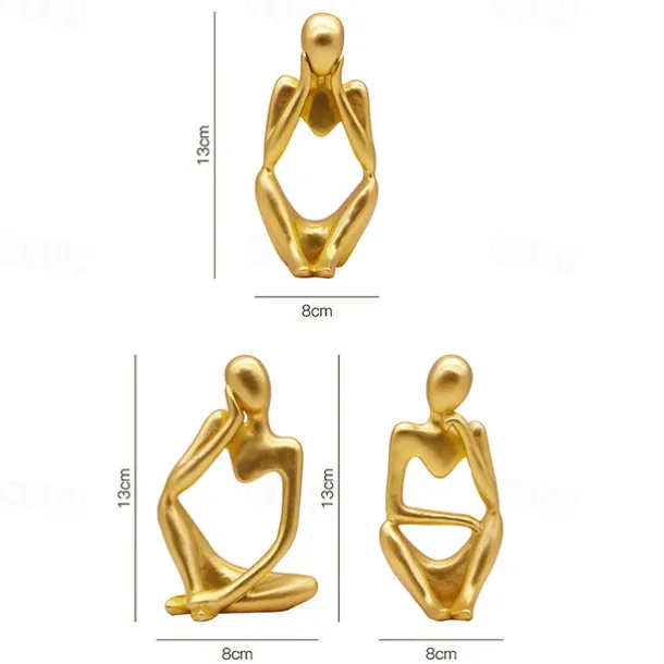 3pcs Abstract Decorative Objects Resin Modern Contemporary for Home Decoration Gifts