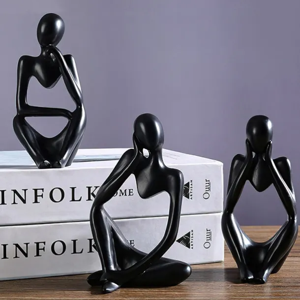 3pcs Abstract Decorative Objects Resin Modern Contemporary for Home Decoration Gifts