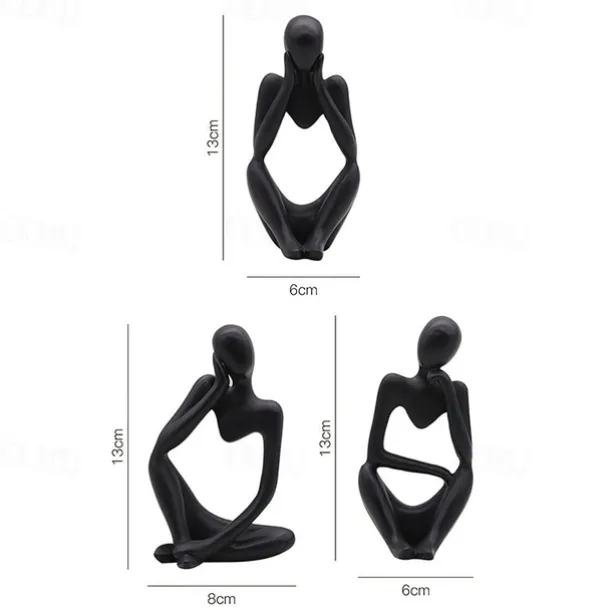 3pcs Abstract Decorative Objects Resin Modern Contemporary for Home Decoration Gifts