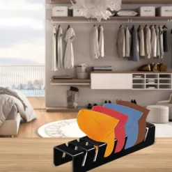 2pcs Acrylic Baseball Cap Holder Large Capacity Hat Rack Organizer Clear & Black Stable Plastic Desktop Display Stand for Caps - Dress Shop Cowboy Hat Storage - Hat Accessories