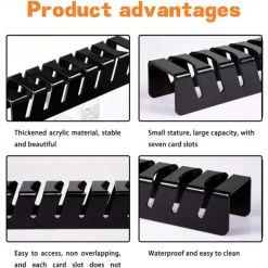 2pcs Acrylic Baseball Cap Holder Large Capacity Hat Rack Organizer Clear & Black Stable Plastic Desktop Display Stand for Caps - Dress Shop Cowboy Hat Storage - Hat Accessories