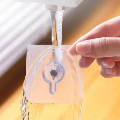 20pcs Acrylic Strong Adhesive Nails Wall Poster Seamless Wall Hook Waterproof Durable Transparent Kitchen Bathroom Screw Hook Hanger