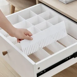 5/10PCS Adjustable Drawer Divider DIY Storage Shelves Household Free Combination Partition Board Makeup Sock Underwear Organizer
