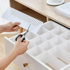 5/10PCS Adjustable Drawer Divider DIY Storage Shelves Household Free Combination Partition Board Makeup Sock Underwear Organizer
