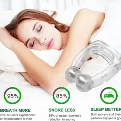 4PCS Anti-Snoring Device Nasal Clip Ventilator, Silicone, Silent Snoring Sleep Aid, Nighttime Sleep Apnea Guard, Artificial Snore Treatment Ventilation Nasal Patch, Snoring Prevention