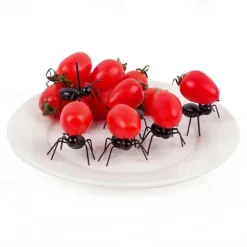12pcs Ants Food Fruit Picks Decoration Ant Shape Forks Snack Cake Dessert Tableware For Home Kitchen Party Dinner Fruit Pick for Restaurants/Cafe