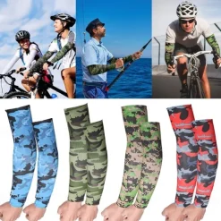 2pcs Arm Sleeves, Sports Sun UV Protection Hand Cover Cooling Warmer For Running Fishing Cycling